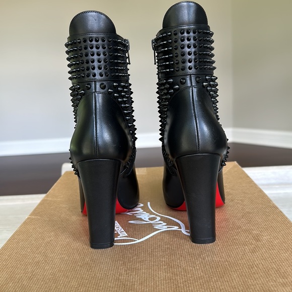 Christian Louboutin Black Studded Booties - Picture 4 of 7